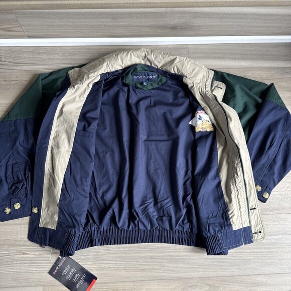 Vintage Swingster Jacket Windbreaker Mens L Ducks Back Full Zip With Hood NWT - Picture 6 of 14